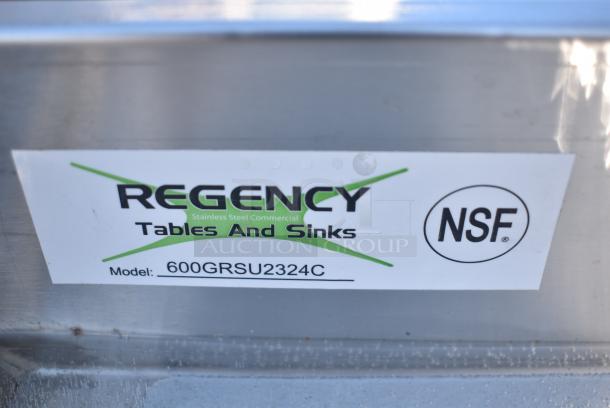 BRAND NEW SCRATCH AND DENT! Regency 600GRSU2324C Stainless Steel Corrugated Top Glass Rack Storage Unit - 23" x 24" - Image 8 of 8
