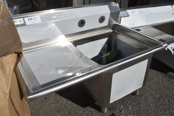 BRAND NEW SCRATCH AND DENT! Regency 600S1181818L Stainless Steel Single Bay Sink w/ Left Side Drain Board. - Image 2 of 9