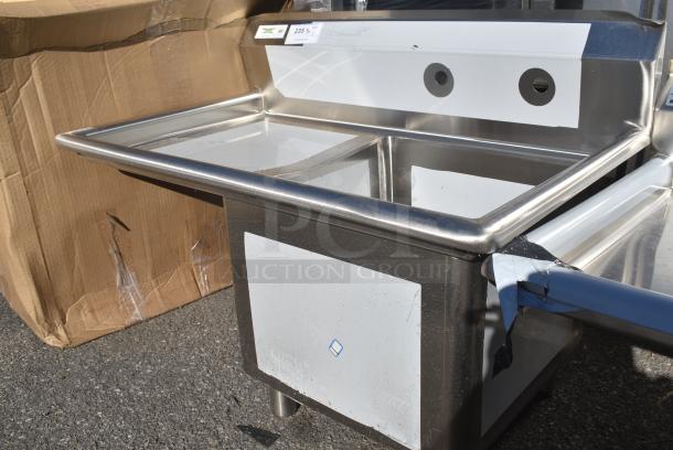 BRAND NEW SCRATCH AND DENT! Regency 600S1181818L Stainless Steel Single Bay Sink w/ Left Side Drain Board. - Image 3 of 9