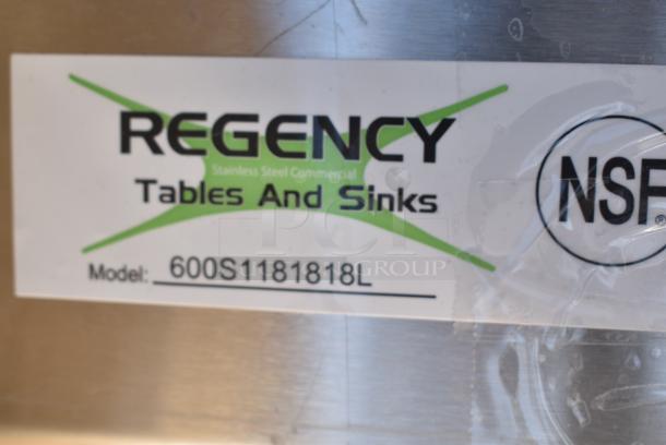 BRAND NEW SCRATCH AND DENT! Regency 600S1181818L Stainless Steel Single Bay Sink w/ Left Side Drain Board. - Image 9 of 9