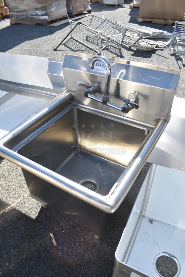 BRAND NEW SCRATCH AND DENT! Stainless Steel Single Bay Sink. No Legs. - Image 3 of 6