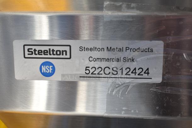 BRAND NEW SCRATCH AND DENT! Steelton 522CS12424 29 1/2" 18-Gauge Stainless Steel One Compartment Commercial Sink without Drainboard - 24" x 24" x 12" Bowl - Image 7 of 7