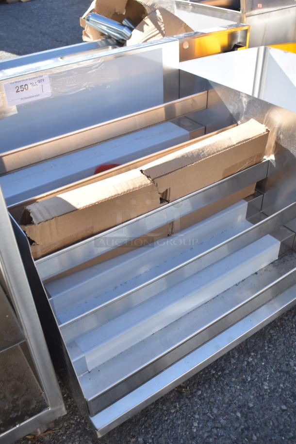 BRAND NEW SCRATCH AND DENT! Regency 600LDR2324 24" Five-Tiered Stainless Steel Liquor Display Rack - 23" Deep - Image 2 of 7