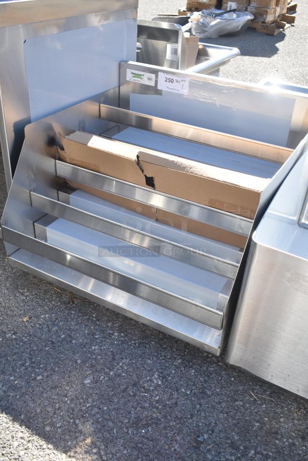 BRAND NEW SCRATCH AND DENT! Regency 600LDR2324 24" Five-Tiered Stainless Steel Liquor Display Rack - 23" Deep - Image 3 of 7