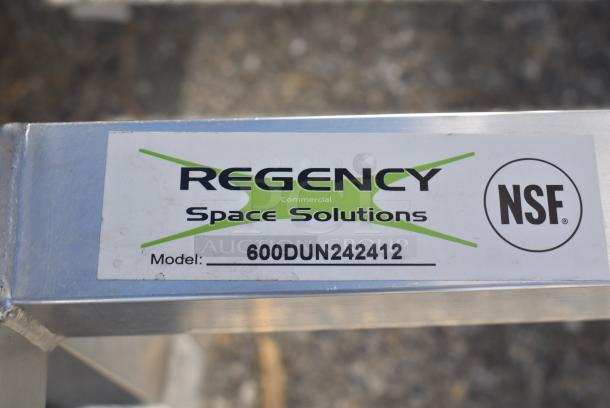BRAND NEW SCRATCH AND DENT! Regency 600DUN242412 24" x 24" x 12" Aluminum Dunnage Rack - 1,500 lb. Capacity - Image 4 of 4