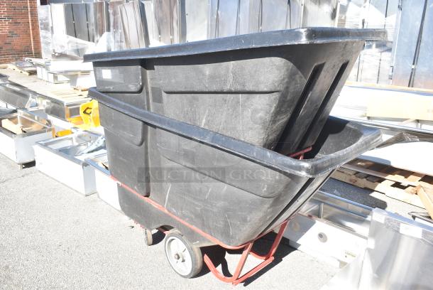 2 BRAND NEW SCRATCH AND DENT! Lavex Black Poly 2,100 Pound Capacity Tilt Truck. 2 Times Your Bid! - Image 3 of 7