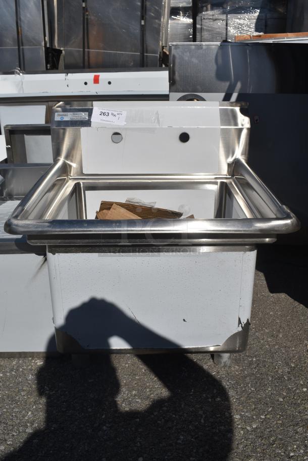 BRAND NEW SCRATCH AND DENT! Steelton 522CS11818N 23 1/2" 18-Gauge Stainless Steel One Compartment Commercial Sink without Drainboard - 18" x 18" x 12" Bowl - Image 1 of 7