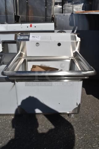 BRAND NEW SCRATCH AND DENT! Steelton 522CS11818N 23 1/2" 18-Gauge Stainless Steel One Compartment Commercial Sink without Drainboard - 18" x 18" x 12" Bowl