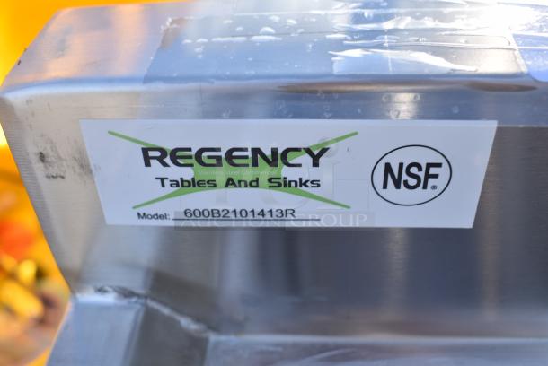 BRAND NEW SCRATCH AND DENT! Regency 600B2101413R 2 Bowl Underbar Sink with One Drainboard - 36" x 18 3/4" - Right Drainboard - Image 7 of 7