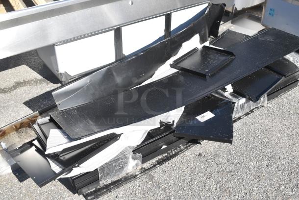 BRAND NEW SCRATCH AND DENT! Lot of Black Metal Pieces to Locker - Image 1 of 5