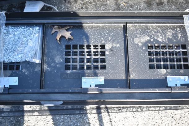 BRAND NEW SCRATCH AND DENT! Lot of Black Metal Pieces to Locker - Image 3 of 5