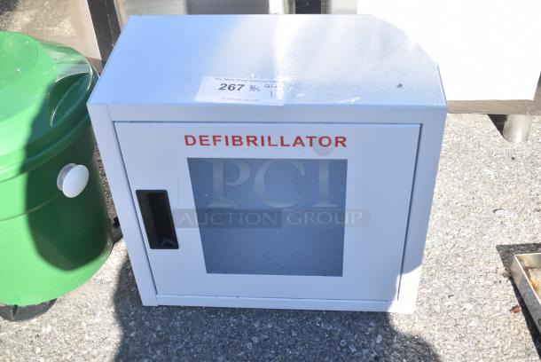 BRAND NEW SCRATCH AND DENT! White Metal Defibrillator Case - Image 1 of 3