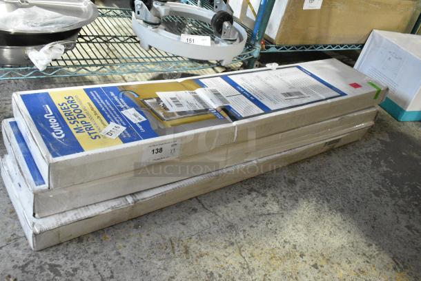 3 BRAND NEW SCRATCH AND DENT!  5178PR3480 Curtron M108-PR-3480 34" x 80" Polar Reinforced Step-In Refrigerator / Freezer Strip Door. 3 Times Your Bid! - Image 2 of 5