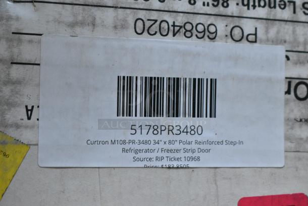 3 BRAND NEW SCRATCH AND DENT!  5178PR3480 Curtron M108-PR-3480 34" x 80" Polar Reinforced Step-In Refrigerator / Freezer Strip Door. 3 Times Your Bid! - Image 4 of 5