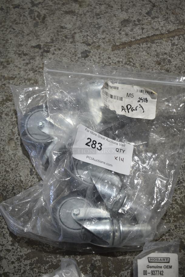 14 BRAND NEW SCRATCH AND DENT! Items Including Caster, Franklin Machine 142-1151, Coupling Suction, Hobart 00-937742 Shaft Indexing Knob, 00-856711-00001 Generator Gasket, 00-163246 Track Assy Rack. 14 Times Your Bid! - Image 2 of 13