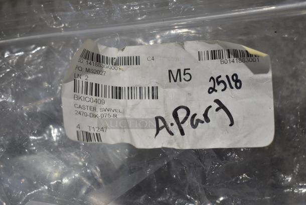 14 BRAND NEW SCRATCH AND DENT! Items Including Caster, Franklin Machine 142-1151, Coupling Suction, Hobart 00-937742 Shaft Indexing Knob, 00-856711-00001 Generator Gasket, 00-163246 Track Assy Rack. 14 Times Your Bid! - Image 3 of 13
