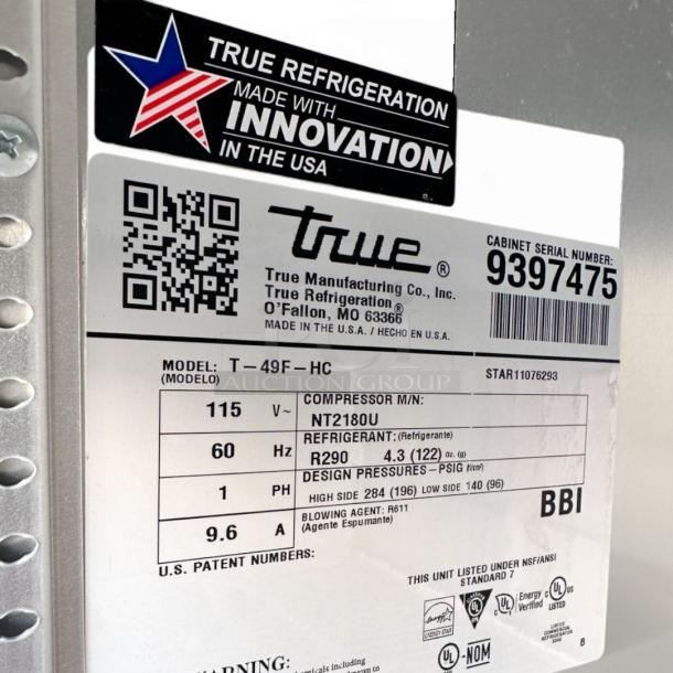 Immaculate Condition True T-49F-HC Commercial Freezer – Tested & Working! - Image 10 of 10