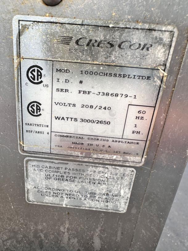 Exceptional Condition Cres Cor Cook & Hold Oven – Tested & Working! - Image 10 of 11