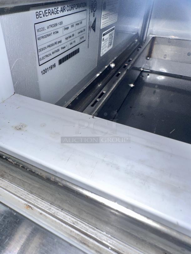 Outstanding Condition Beverage-Air WTRCS36-1-003 Refrigerated Chef Base – Fully Tested & Working! - Image 9 of 9