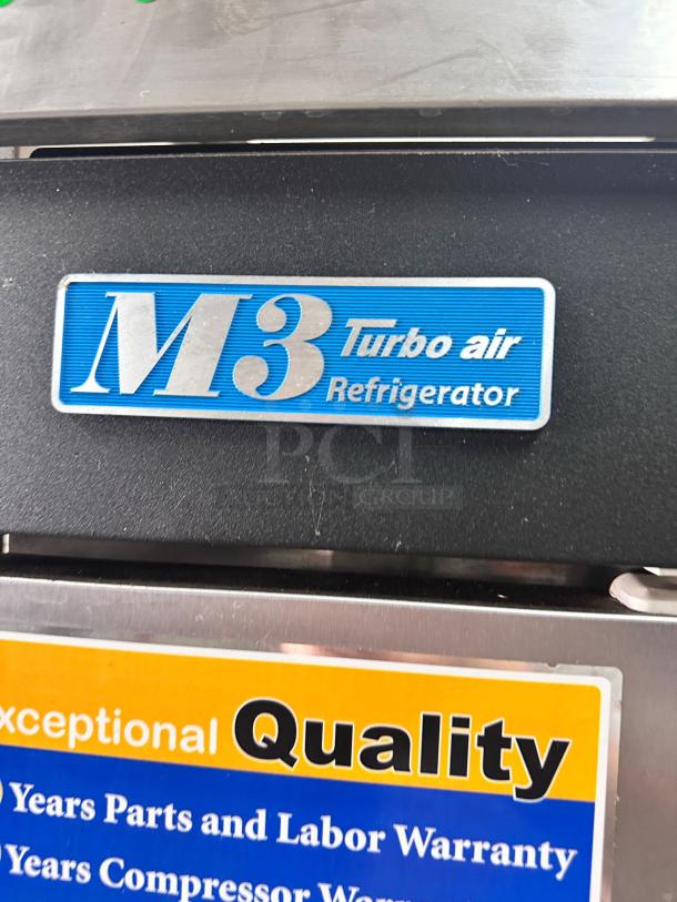 Excellent Condition Turbo Air M3R72-3 Three-Door Commercial Refrigerator – Fully Tested & Working! - Image 7 of 8