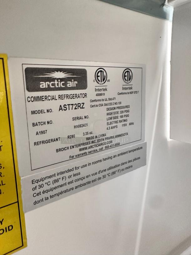 Excellent Condition Arctic Air AST72RZ Refrigerated Prep Table – Fully Tested & Working! - Image 9 of 9