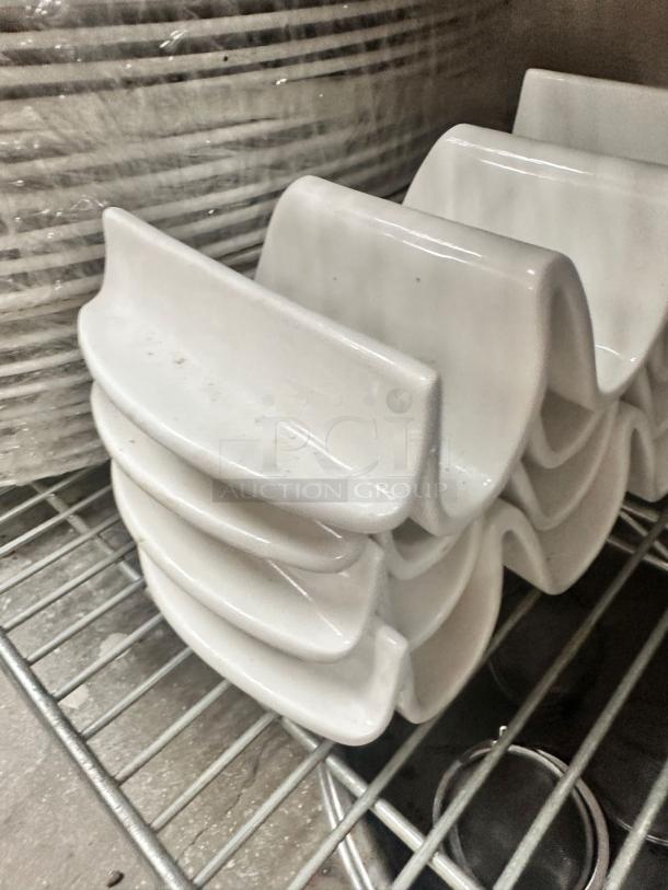 Lot of Dowan White Ceramic Taco Holders – Great Condition! - Image 3 of 4