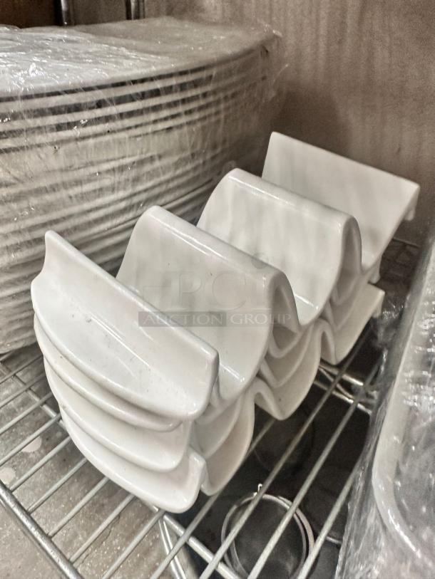 Lot of Dowan White Ceramic Taco Holders – Great Condition! - Image 4 of 4