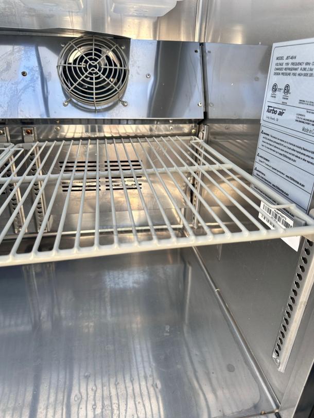Excellent Condition Turbo Air JBT-48-N Refrigerated Prep Table – Tested & Working! - Image 9 of 10
