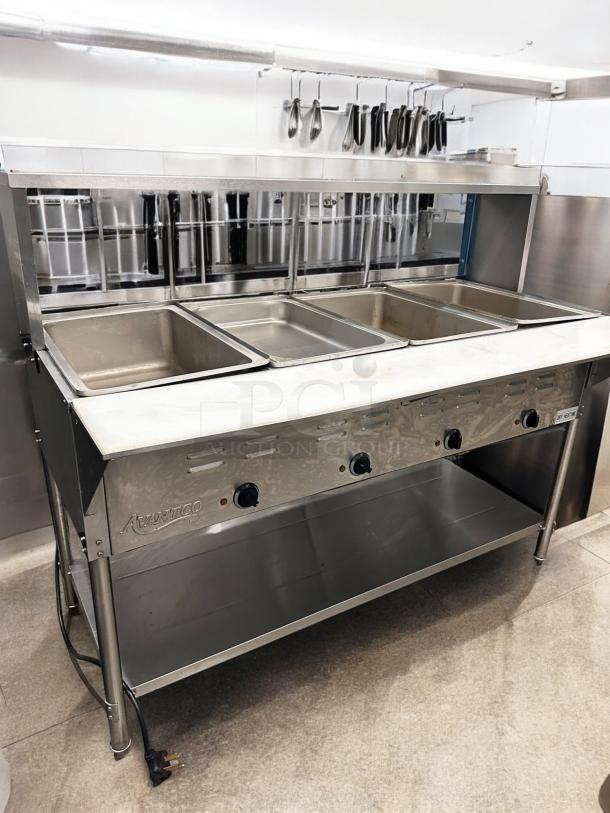 Excellent Condition Avantco 4-Pan Open Well Electric Steam Table – Tested & Working! - Image 1 of 9
