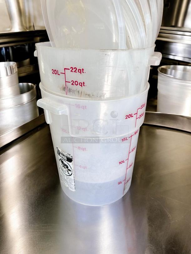 Excellent Condition Cambro 22qt Round Storage Containers with Lids – Tested & Working! - Image 3 of 4