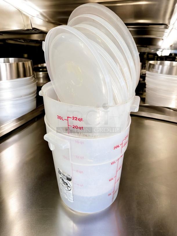 Excellent Condition Cambro 22qt Round Storage Containers with Lids – Tested & Working! - Image 4 of 4