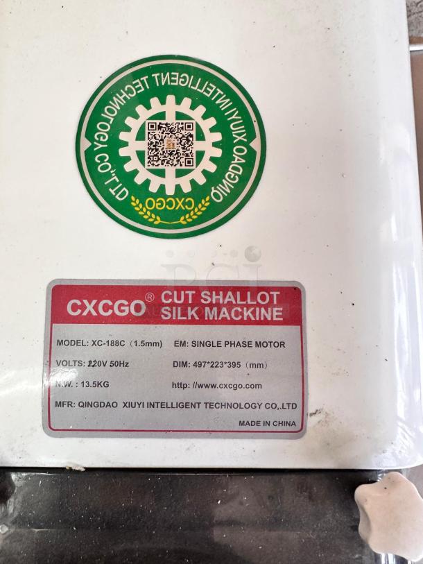 Excellent Condition CXCGO Cut Shallot Silk Machine XC-188C – Tested & Working! - Image 9 of 9
