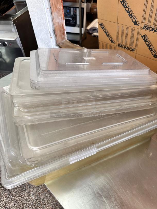 Lot of Clear Polycarbonate Food Storage Lids – Commercial Grade – Tested & Inspected! - Image 3 of 6