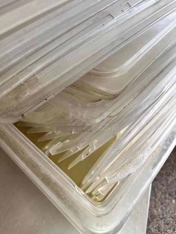 Lot of Clear Polycarbonate Food Storage Lids – Commercial Grade – Tested & Inspected! - Image 4 of 6