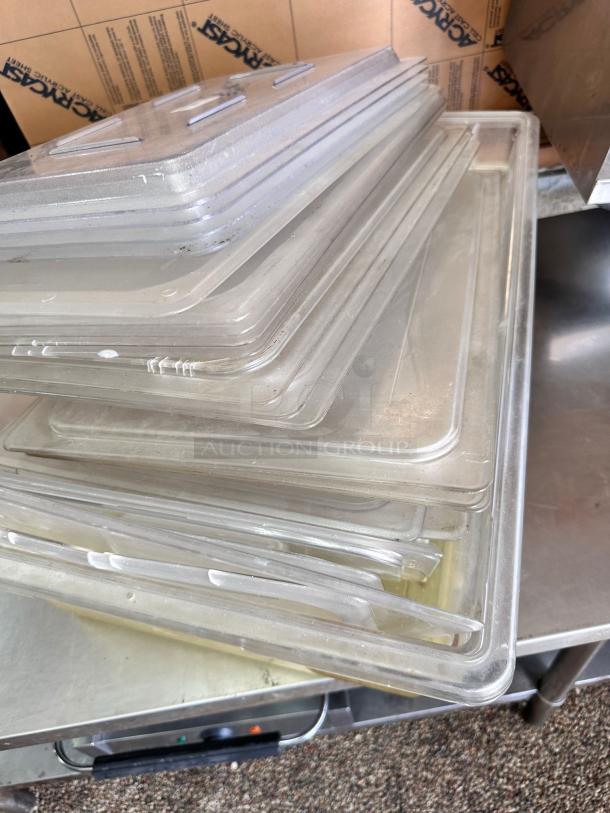 Lot of Clear Polycarbonate Food Storage Lids – Commercial Grade – Tested & Inspected! - Image 5 of 6