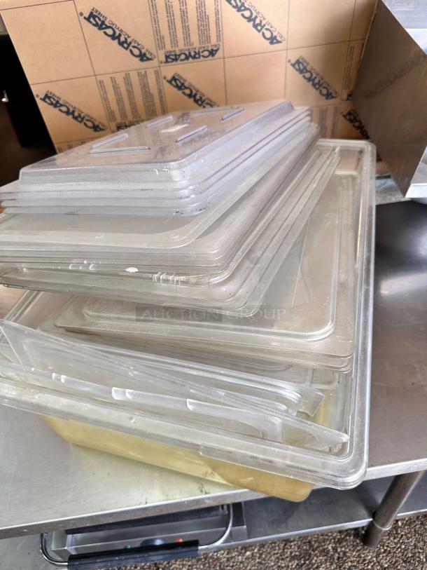 Lot of Clear Polycarbonate Food Storage Lids – Commercial Grade – Tested & Inspected! - Image 6 of 6