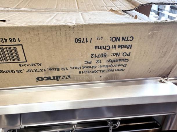 Brand New Winco ALXP-1318 Half-Size Sheet Pans – Box of 9 – Unused in Original Packaging! - Image 4 of 4