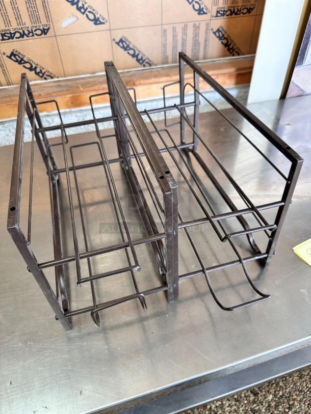 Excellent Condition Commercial Bottle Rack Holders – Set of 2 – Durable Metal Construction! - Image 1 of 5