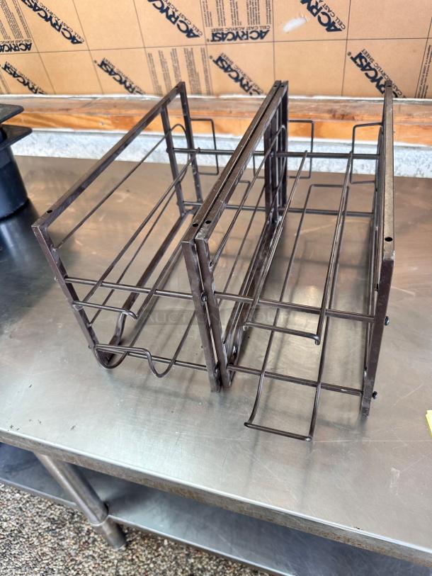 Excellent Condition Commercial Bottle Rack Holders – Set of 2 – Durable Metal Construction! - Image 2 of 5