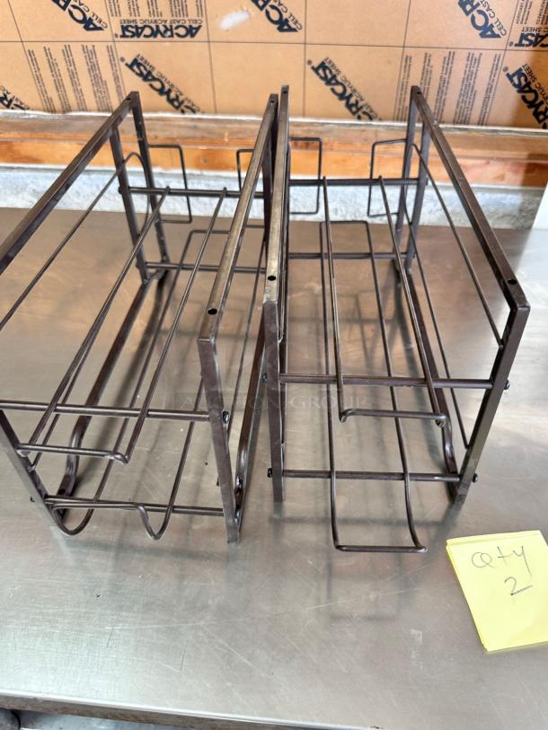 Excellent Condition Commercial Bottle Rack Holders – Set of 2 – Durable Metal Construction! - Image 4 of 5