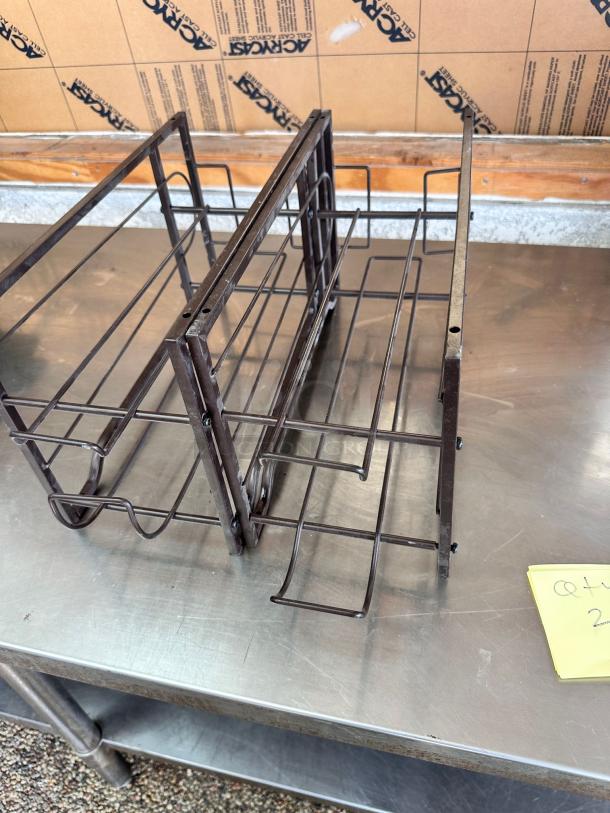Excellent Condition Commercial Bottle Rack Holders – Set of 2 – Durable Metal Construction! - Image 5 of 5