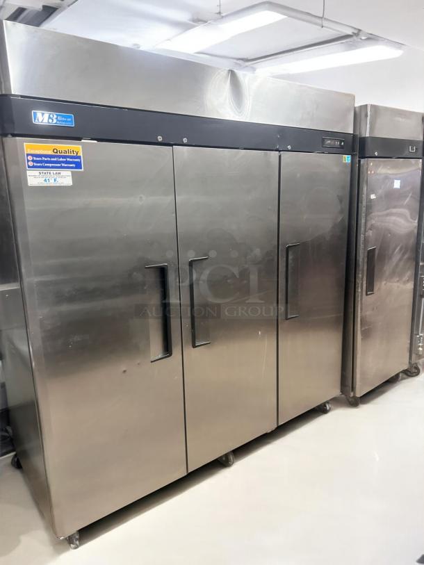Excellent Condition Turbo Air M3R72-3 Reach-In Refrigerator – Triple Door – Tested & Working! - Image 1 of 4