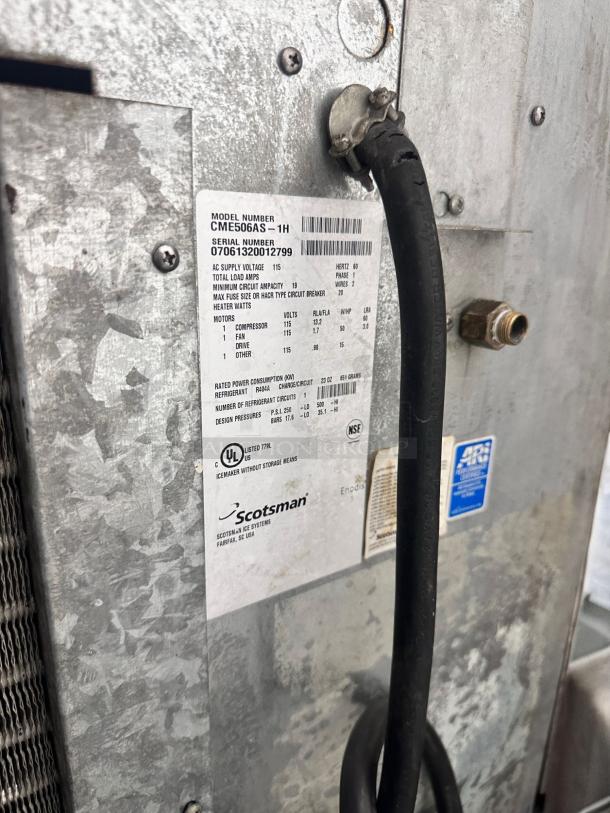 Excellent Condition Scotsman CME506AS-1H Ice Machine – Tested & Working! - Image 7 of 7