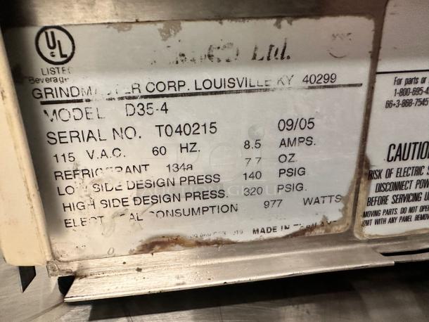 Excellent Condition Grindmaster D35-4 Triple Beverage Dispenser – Fully Tested & Working! - Image 9 of 9
