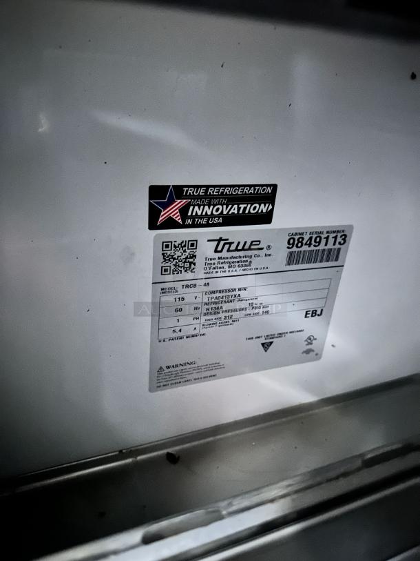 Excellent Condition True TRCB-48 Chef Base Refrigerator – Tested & Working! - Image 7 of 9