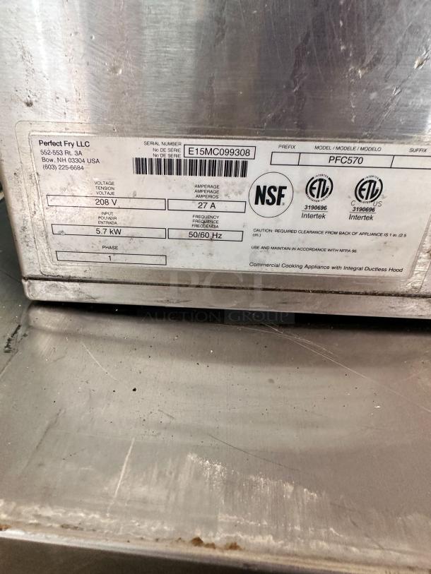 Excellent Condition Perfect Fry PFC570 Ventless Fryer – Tested & Working! - Image 9 of 9
