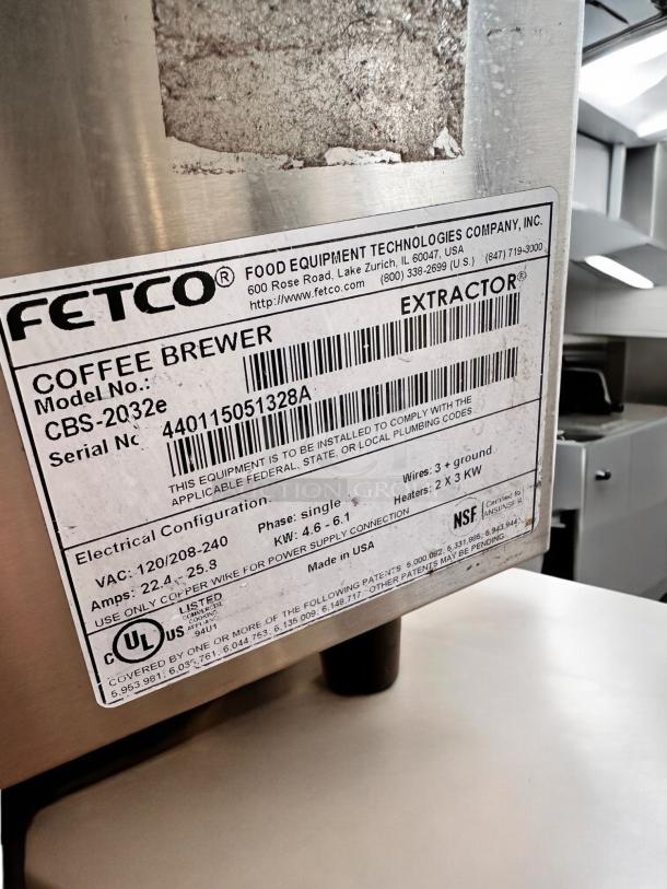 Excellent Condition Fetco CBS-2032e Coffee Brewer – Tested & Working! - Image 8 of 8