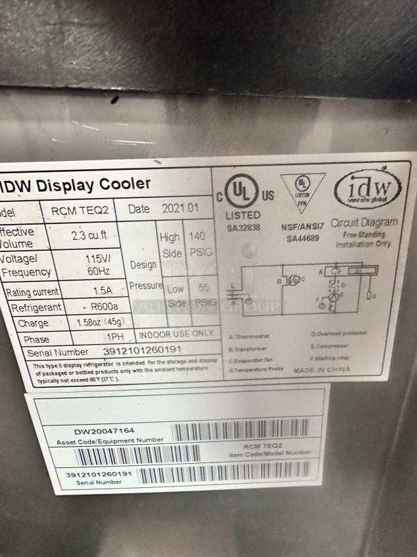 Excellent Condition IDW Pepsi Commercial Cooler – Tested & Working! - Image 8 of 8