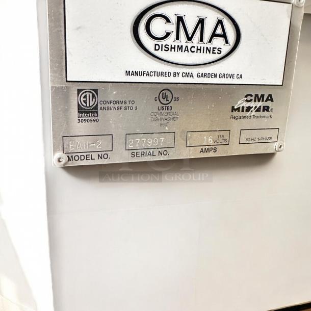 Excellent CMA Dishmachines AH-2 - 40 Rack/Hr Door-Type Pass Through Dishwasher 115volt Tested and Working! - Image 8 of 9