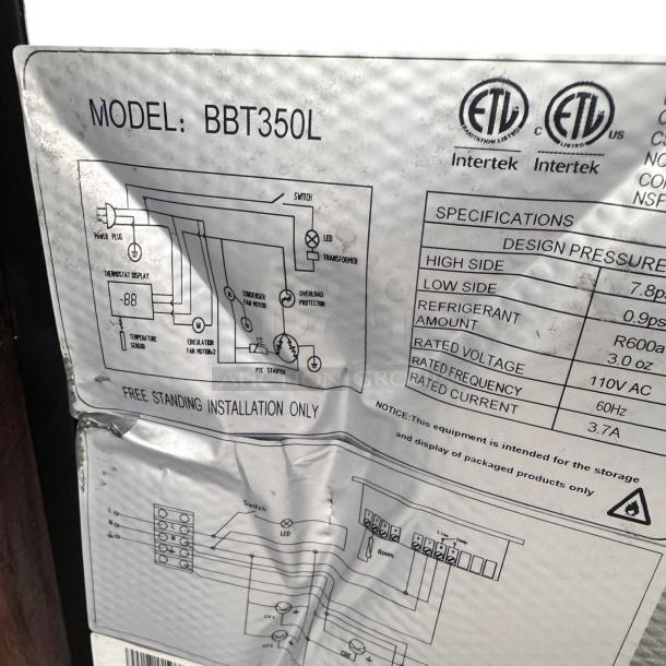 Excellent Condition BBT350L Back Bar Cooler – 110V – Tested & Working! - Image 6 of 6